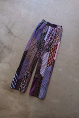 tie patchwork easy pants