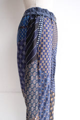 tie patchwork easy pants