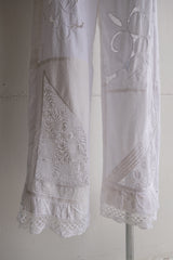 cutwork lace frill pants