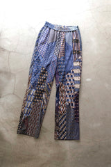 tie patchwork easy pants