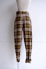 high waist check pants