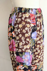 flower rayon flare pants