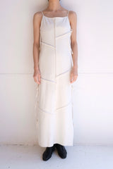 rib ribbon long dress