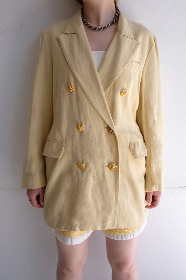 cotton linen tailored jacket