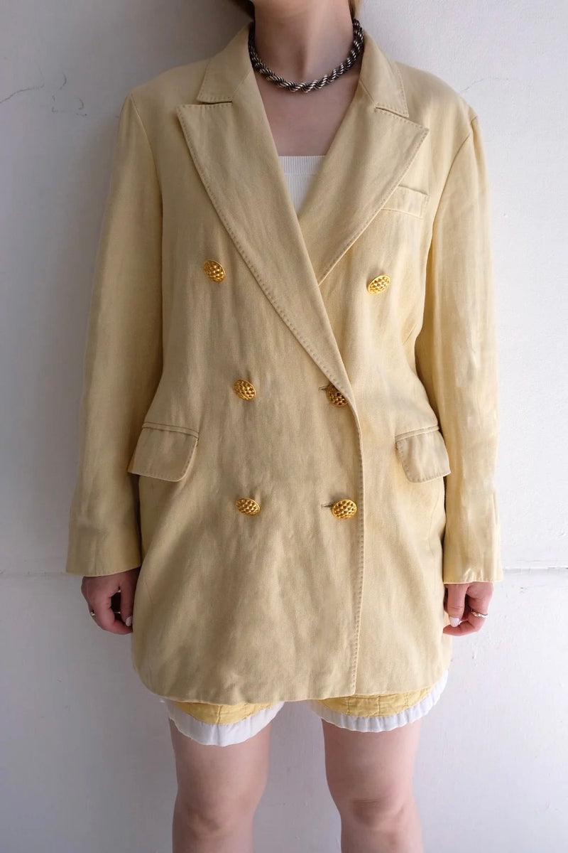 cotton linen tailored jacket