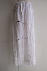 cutwork lace frill pants