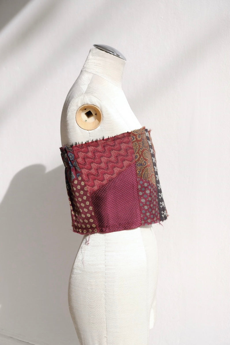 tie patchwork bustier