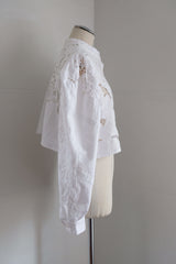 cutwork short blouse