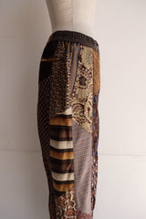 tie patchwork easy pants