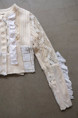 lace × cashmere cardigan