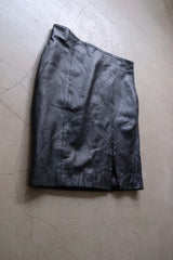 leather mini skirt