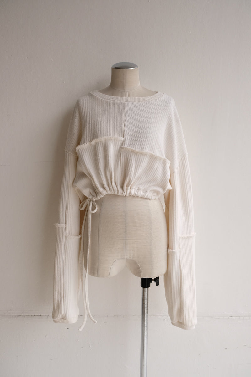 cropped jersey top