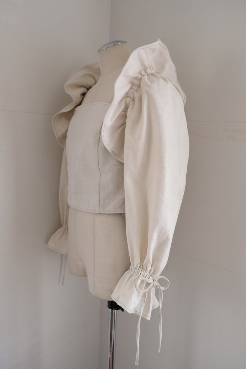 mermaid fin linen blouse
