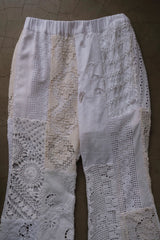 crochet lace flare pants