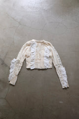 lace × cashmere cardigan