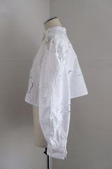 cutwork short blouse