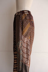 tie patchwork easy pants