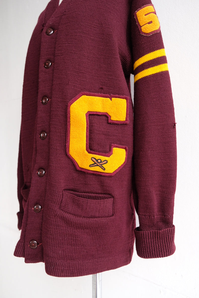 college knit cardigan