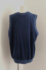 velour v-neck vest
