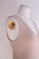 rib knit no sleeve dress