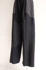 summer suit tuck wide pants