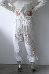 lace ballon cropped pants