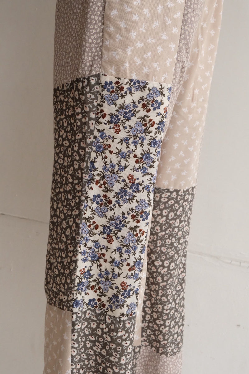 flower rayon flare pants