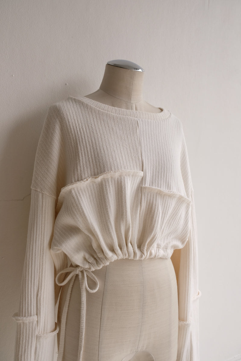 cropped jersey top