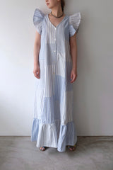 stripe frill dress