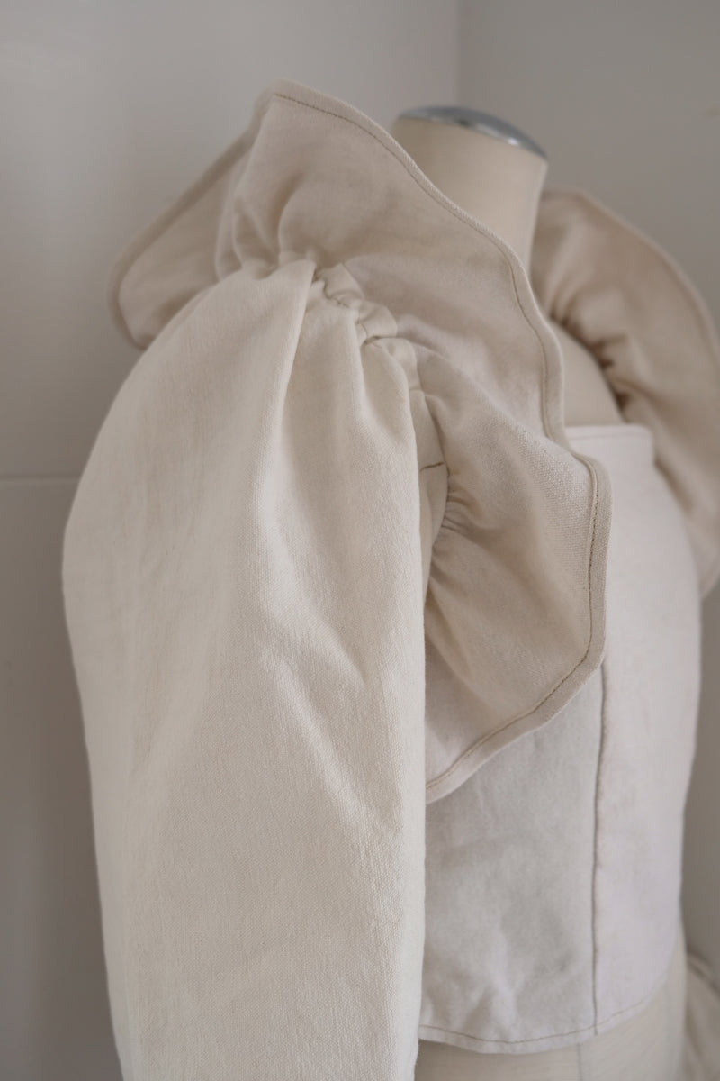 mermaid fin linen blouse