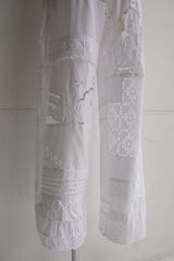 cutwork lace frill pants