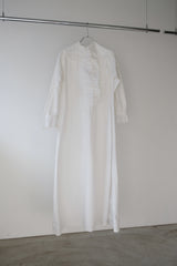 antique frill collar night long dress