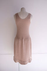 rib knit no sleeve dress