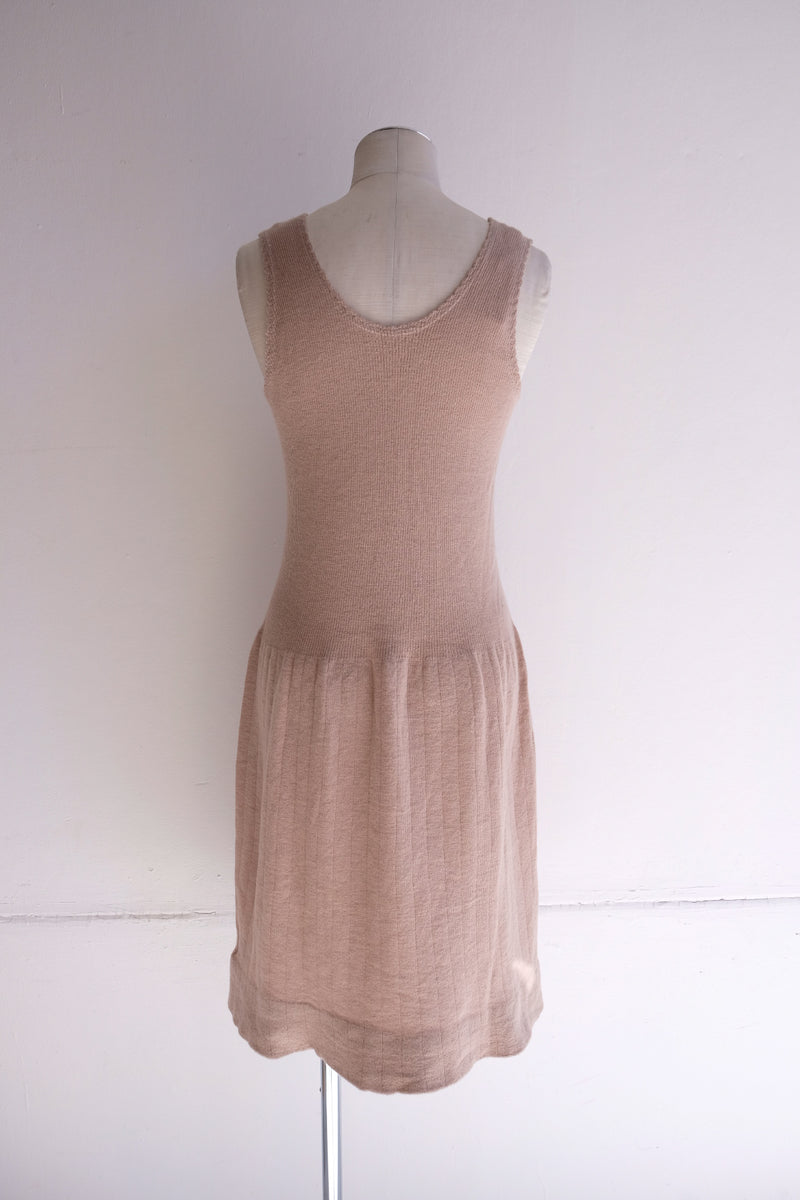 rib knit no sleeve dress