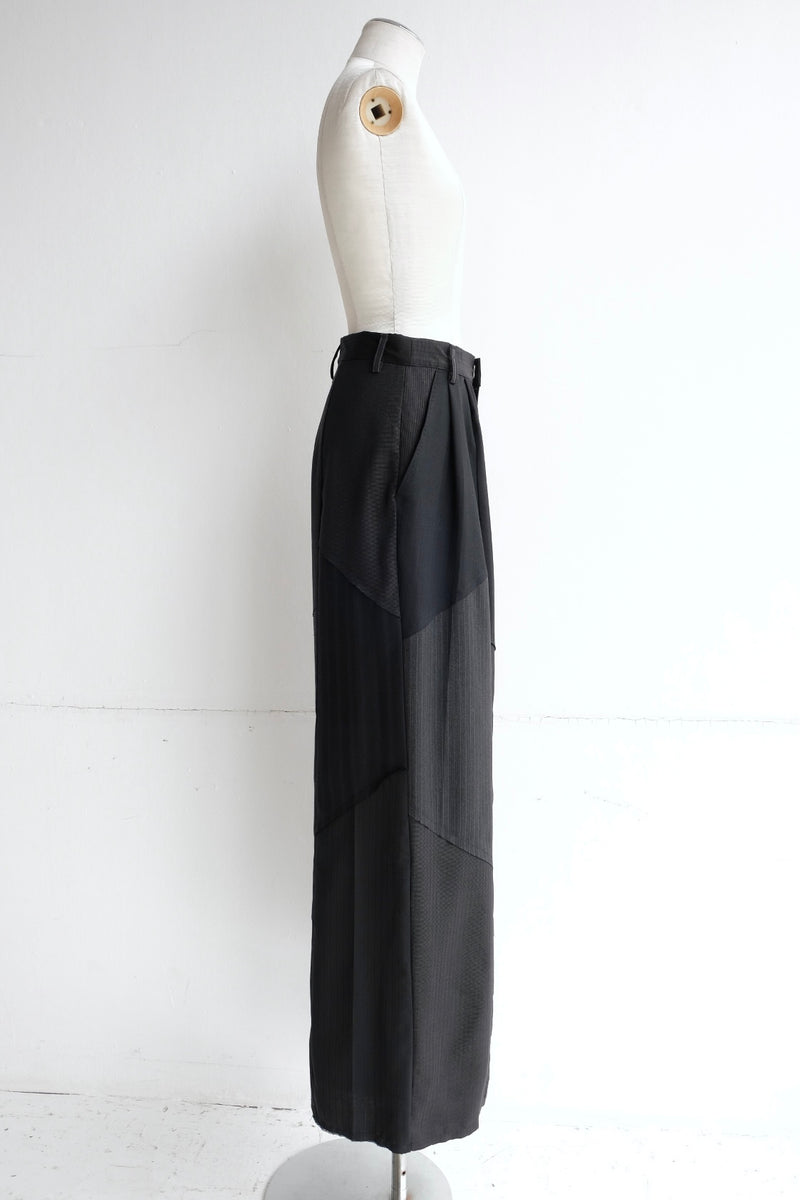 summer  suit tuck wide pants