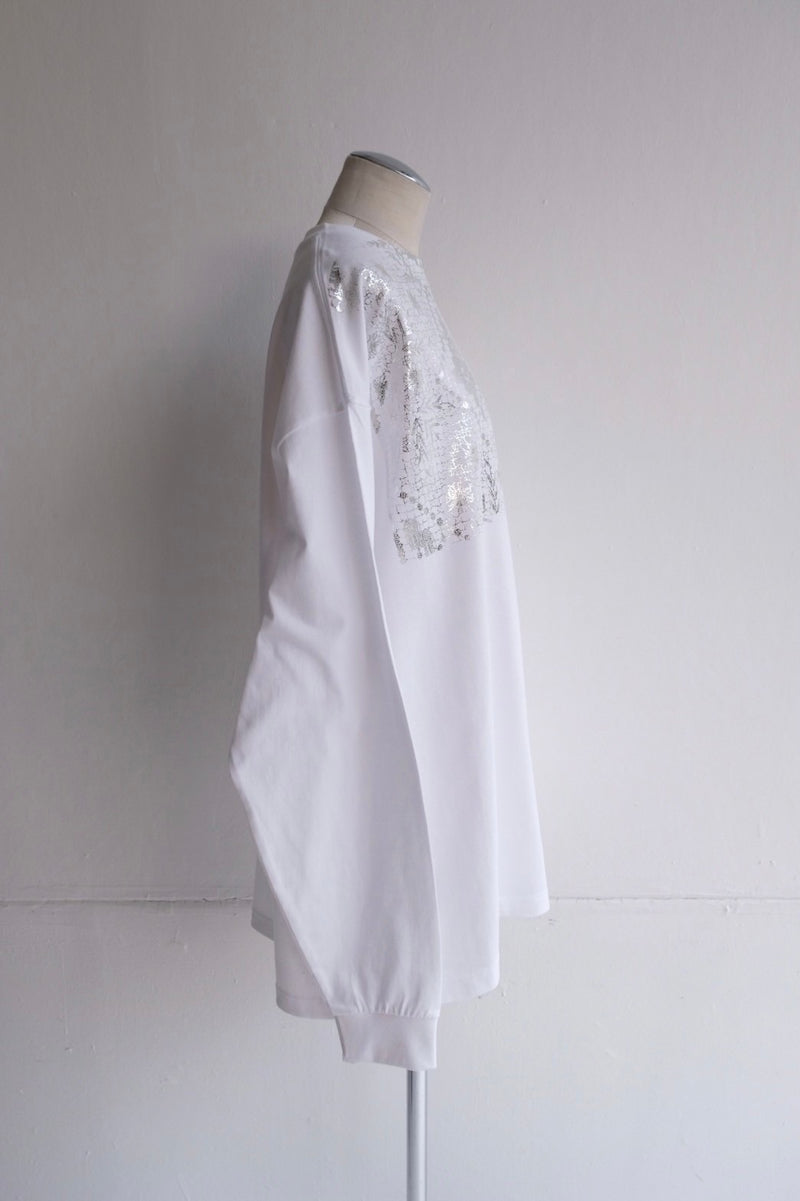 flower lace long T-shirts