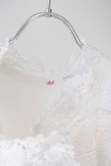 antique lace collar  night long dress