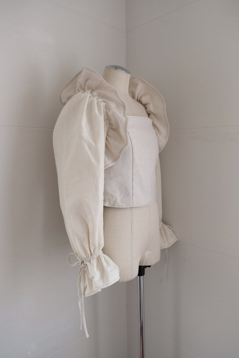 mermaid fin linen blouse
