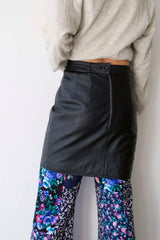 leather mini skirt