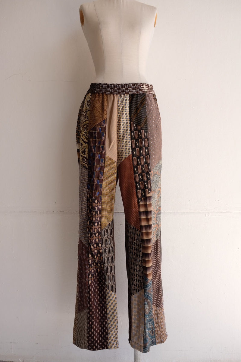 tie patchwork easy pants