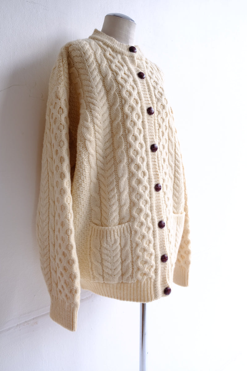 aran knit cardigan