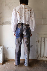 cutwork short blouse