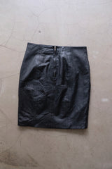 leather mini skirt