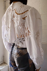 cutwork short blouse