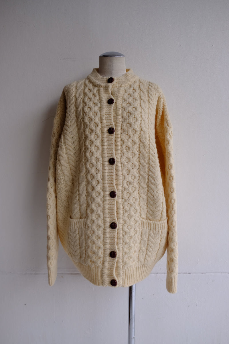 aran knit cardigan