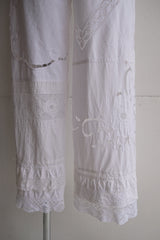 cutwork lace frill pants