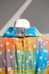 flower rainbow long dress