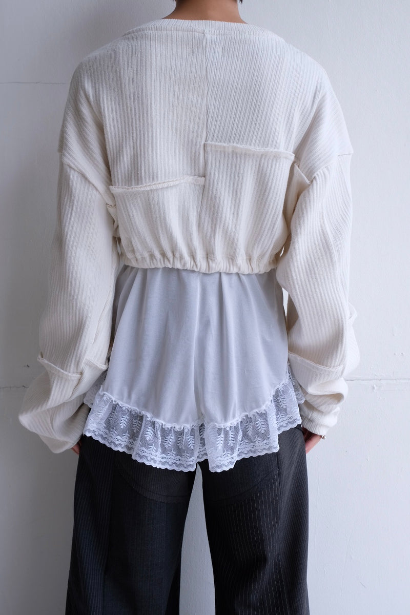 cropped jersey top