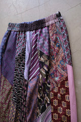 tie patchwork easy pants