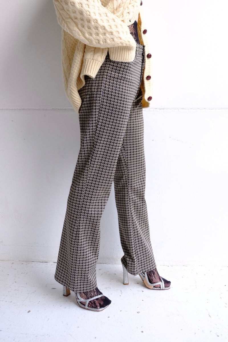 houndstooth pattern pants
